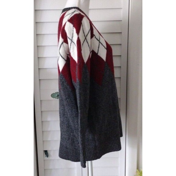 NWT Torrid Vegan Cashmere Argyle Print Crewneck women's long sleeve sweater L/12 - Picture 4 of 8